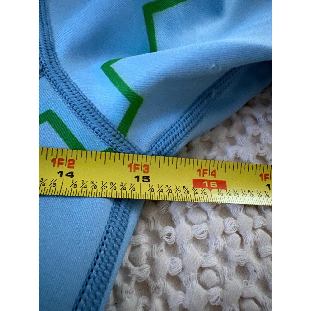 Cynthia Rowley Bowie Wetsuit Blue Floral Zigzag Wave Long Sleeve Shorty small - Picture 7 of 10